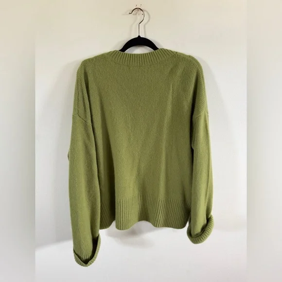 Arch4 Knit Sweater 100% Cashmere Green Long sleeve one size